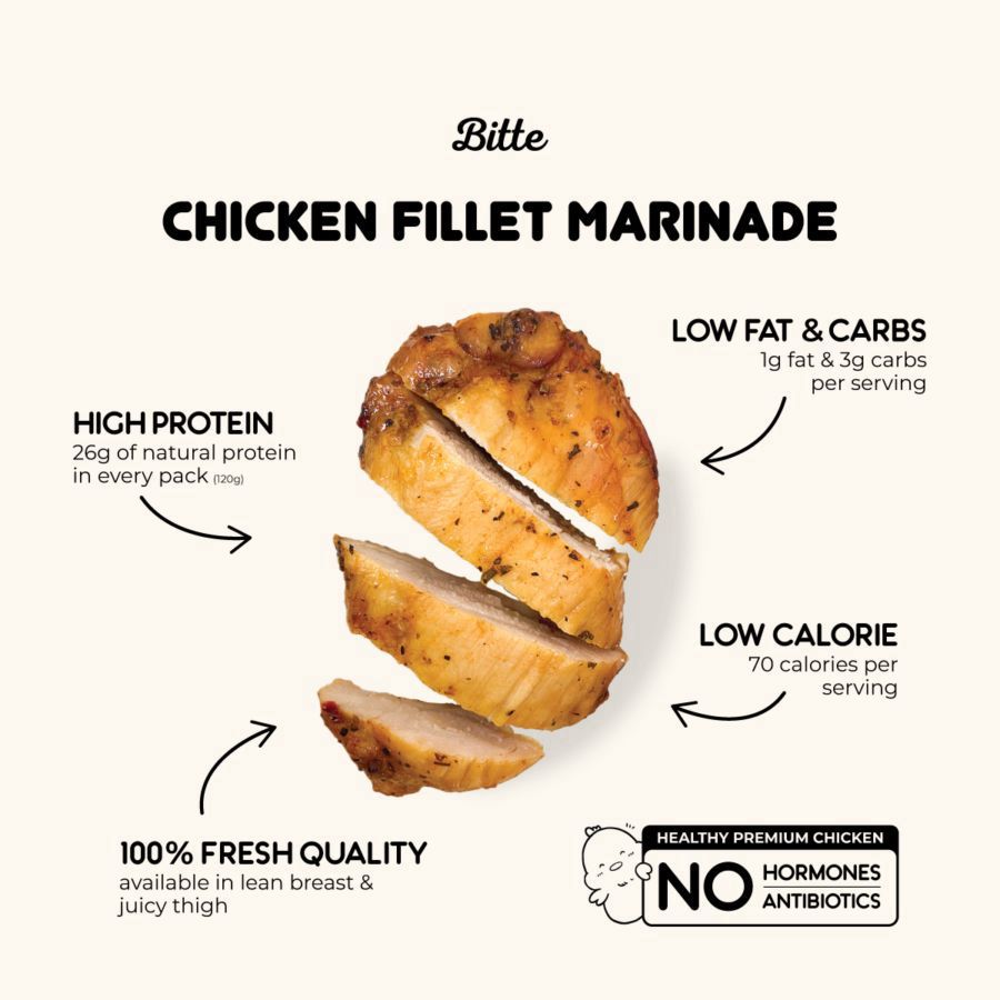 Chicken Breast Fillet Marinade Original Bitte 120gram