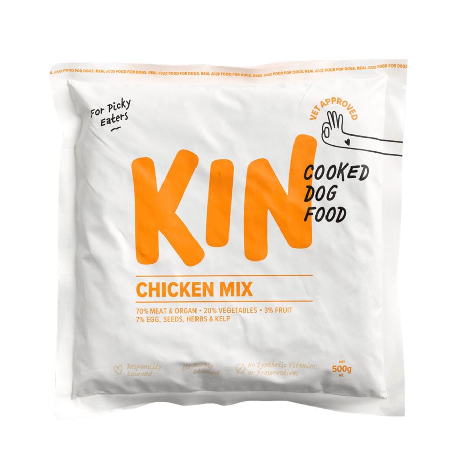 Kin Cooked Dog Food Chicken Mix Makanan Anjing Basah 500gram