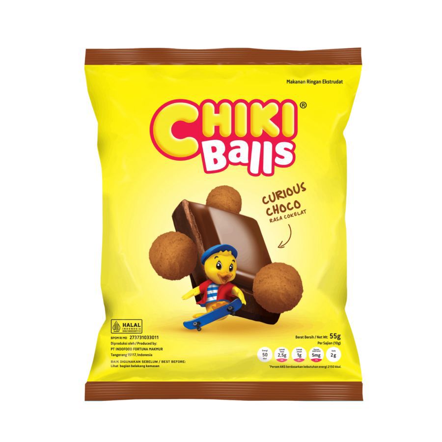 Chiki Balls Curious Choco Rasa Cokelat 50gram