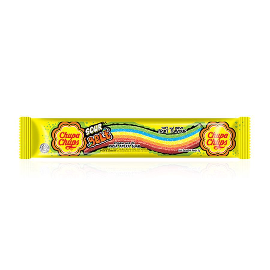 Chupa Chups Sour Belts Soft and Chewy Fruit Flavour 7gram