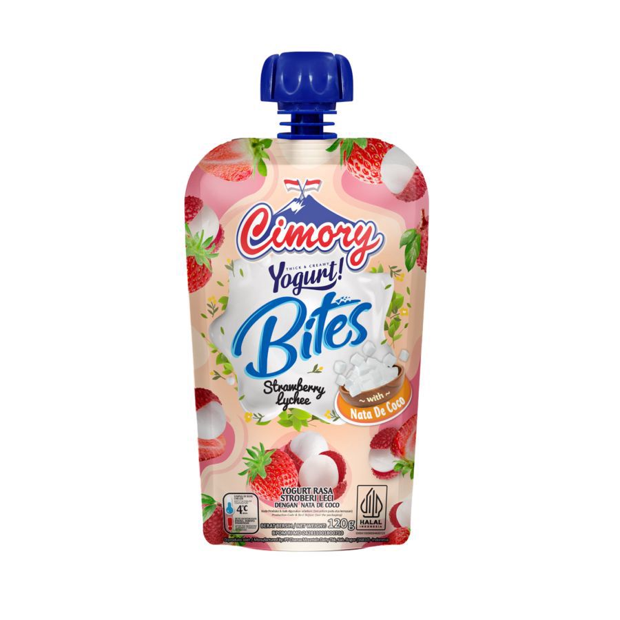 Cimory Bites Strawberry Lychee Yogurt 120gram