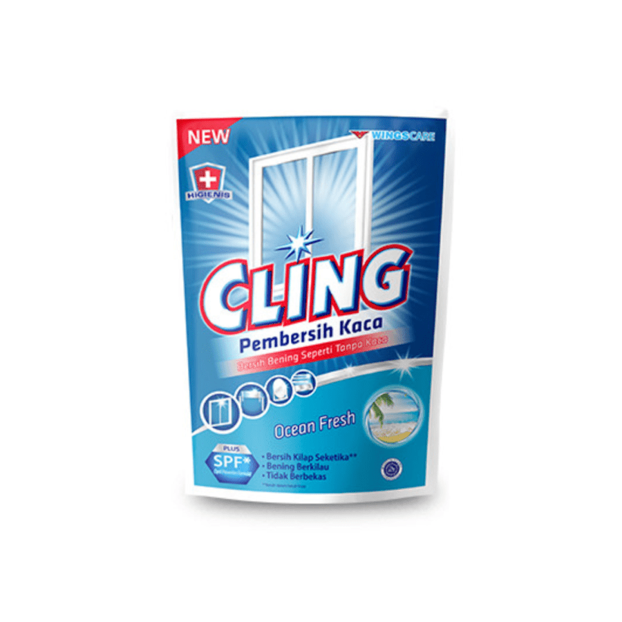 Cling Ocean Fresh Pembersih Kaca 400ml