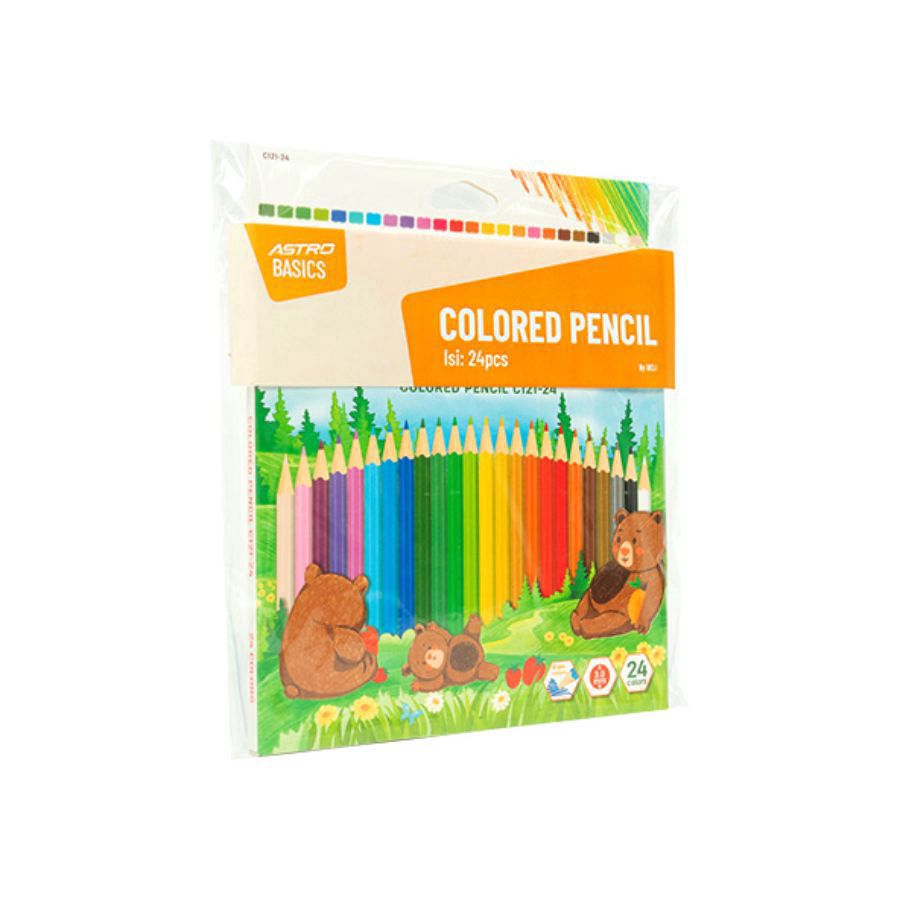 Coloured Pencil / Pensil Warna 24 pcs - Astro Basics