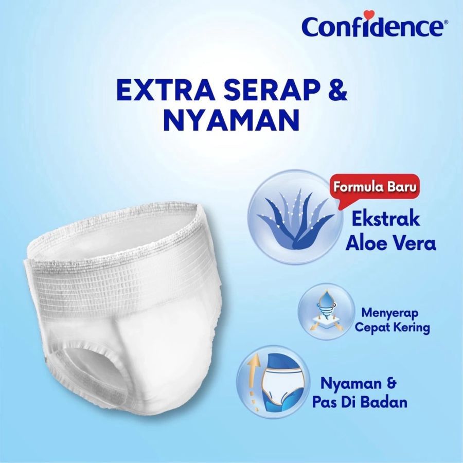 Confidence Ekstra Serap Popok Celana Dewasa L8 1pack