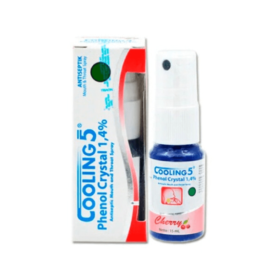 Cooling 5 Spray Cherry Antiseptik Mulut dan Tenggorokan 15ml