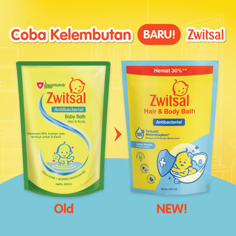 Zwistal Hair & Body Bath Antibacterial Kebersihan Bayi 400ml