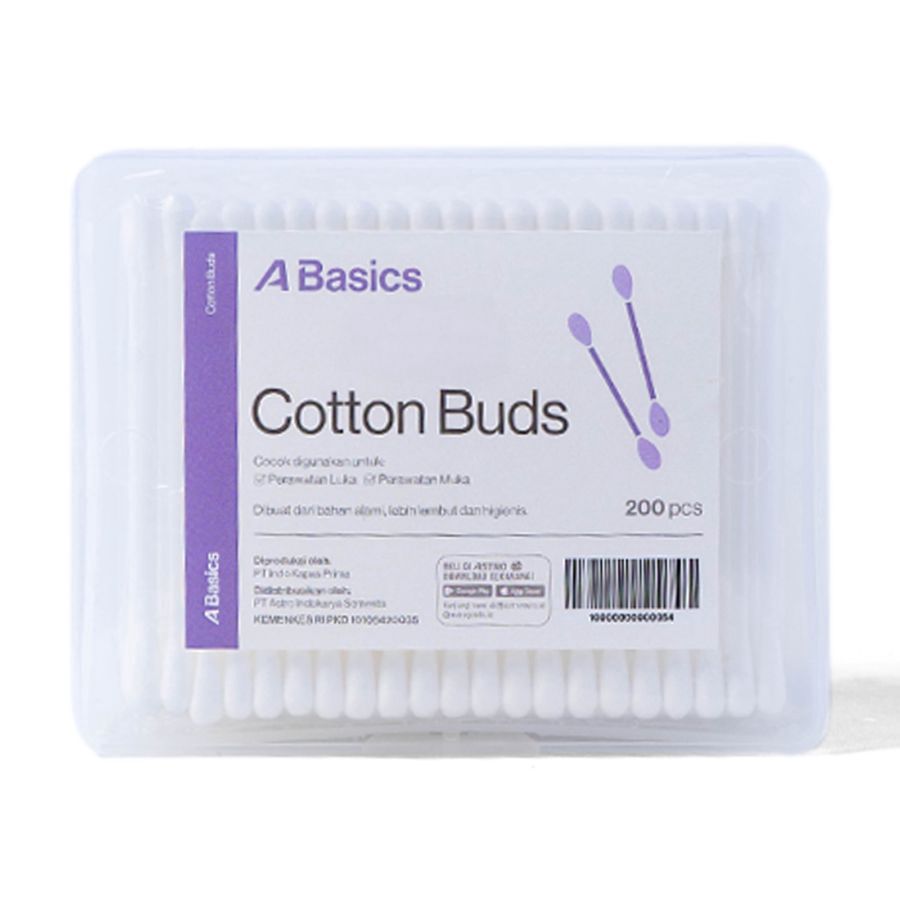 Cotton Buds Regular with Box A Basics 200stick