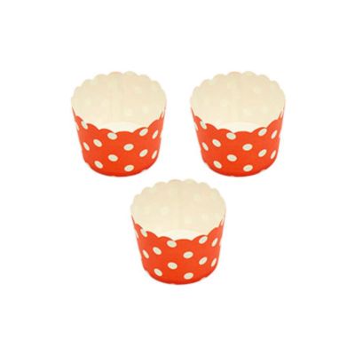 Cup Kertas Muffin Kecil Polkadot Merah A Basics Isi 20 pcs