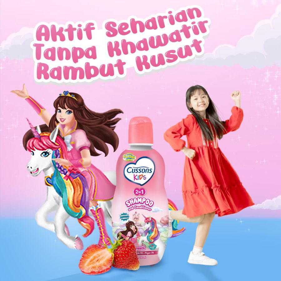 Cussons Kids 2in1 Shampoo & Conditioner Strawberry 180 ml 180ml