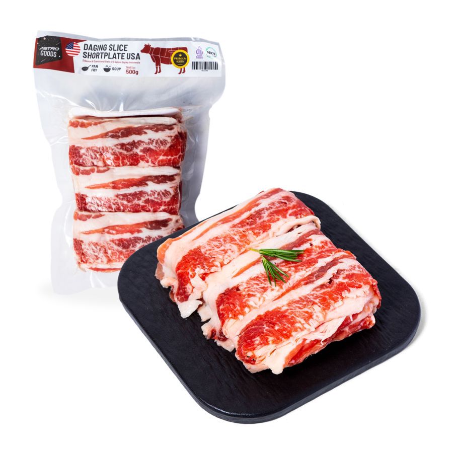Daging Shortplate Slice US Astro Farm 500gram
