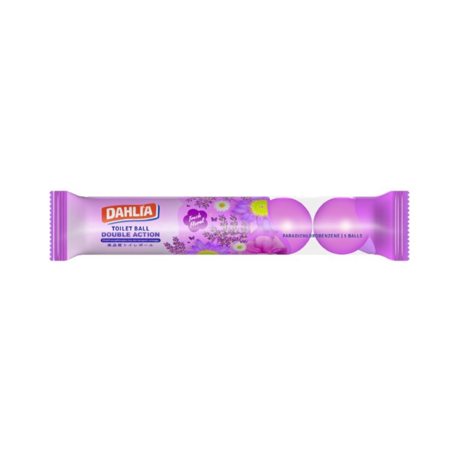 Dahlia Toilet Ball Double Action Garden Lavender Kapur Barus 200gram