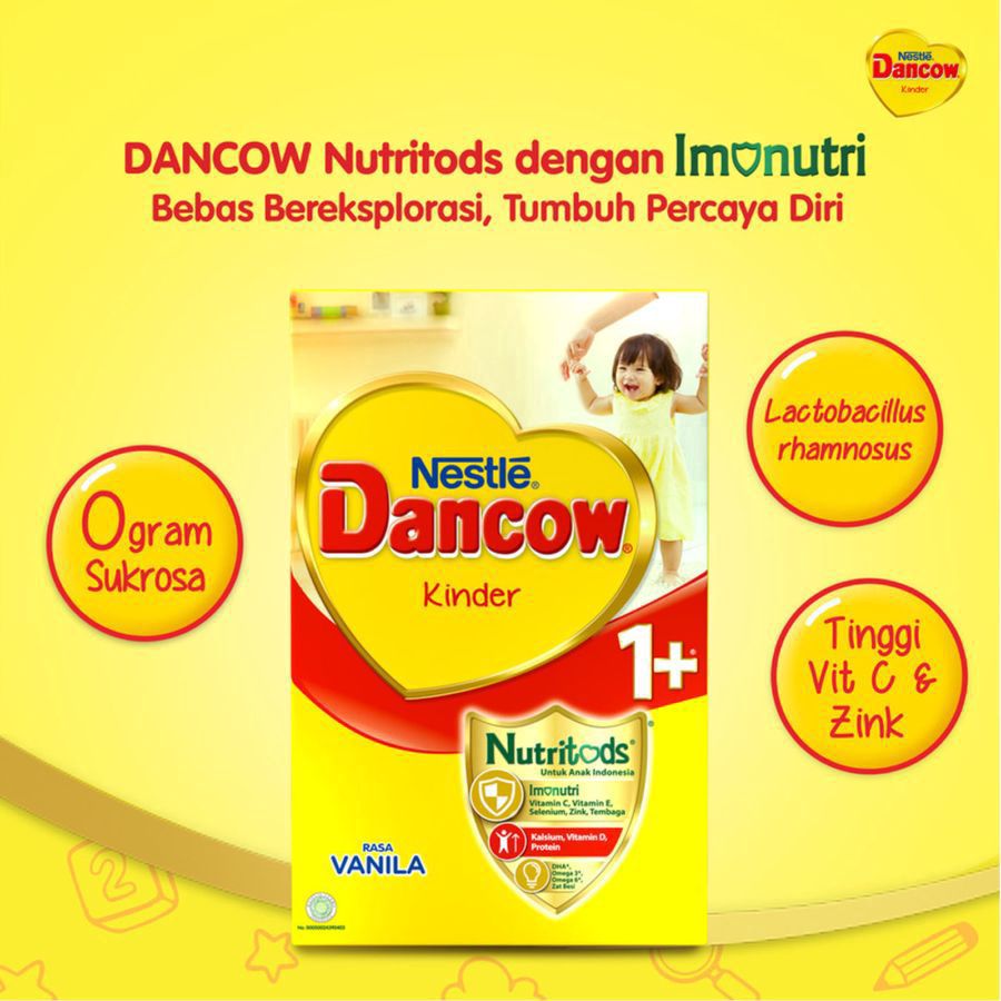 Dancow Advanced Excelnutri Vanilla 1-3 Tahun Susu Formula 350gram