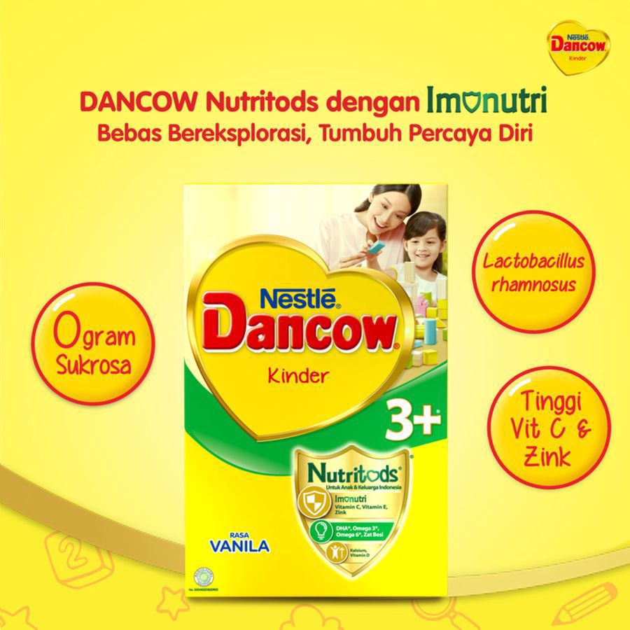 Dancow Advanced Excelnutri Vanilla 3-5 Tahun Susu Formula 350gram