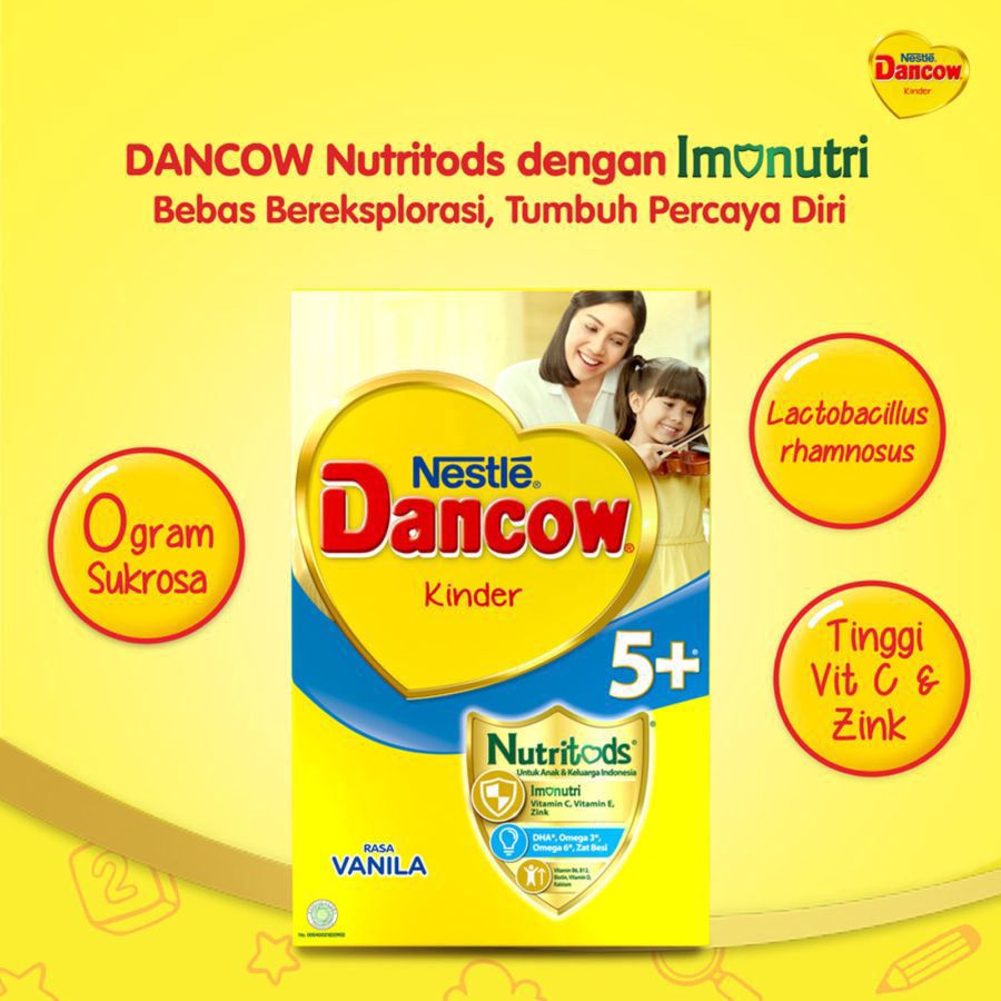 Dancow Advanced Excelnutri Vanilla 5-7 Tahun Susu Formula 350gram