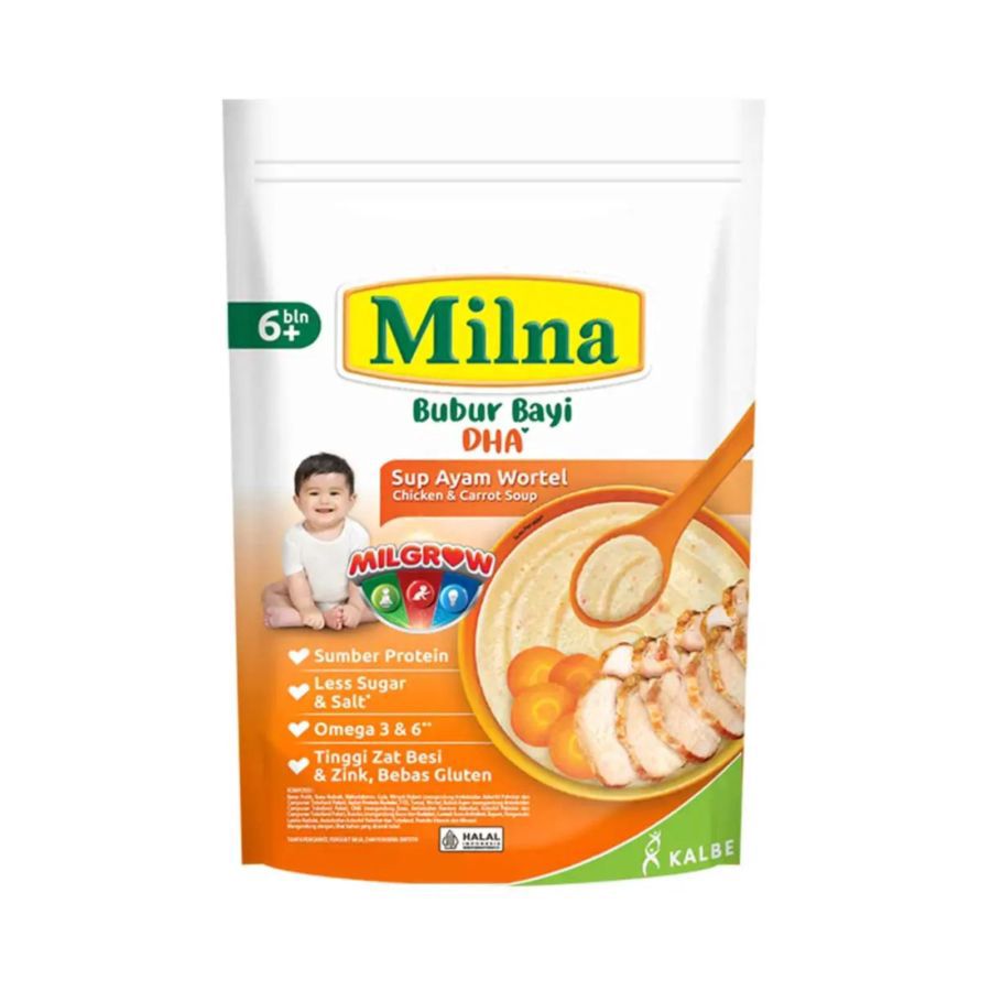 Milna Bubur Bayi 6+ Bulan Sup Ayam Wortel 120gram