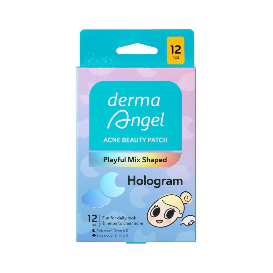 Derma Angel Acne Beauty Patch Playful Mix Shaped Cloud and Moon Hologram