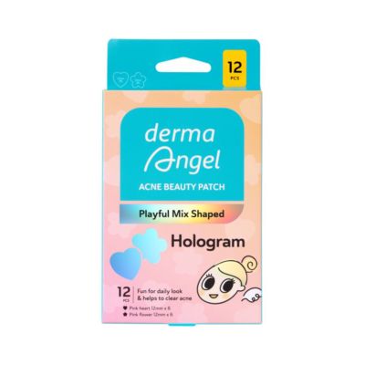 Derma Angel Acne Beauty Patch Playful Mix Shaped Heart and Flower Hologram