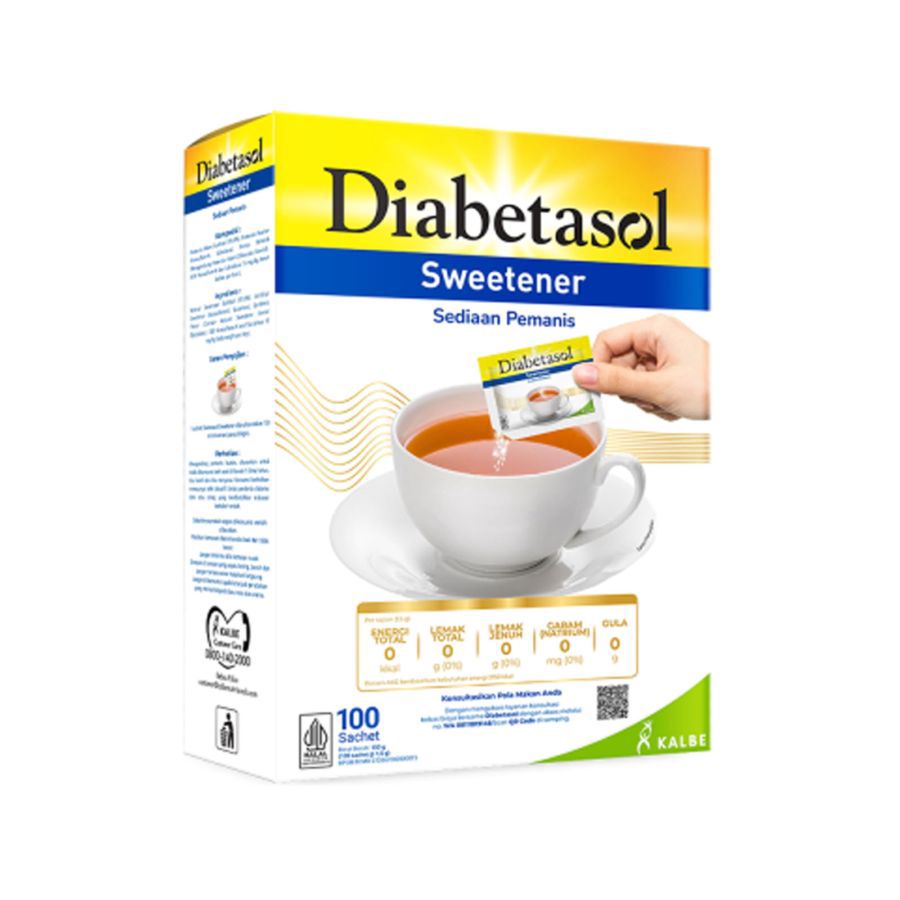 Diabetasol Sweetener No Calories 100 sachets x 1.5gr 150gram
