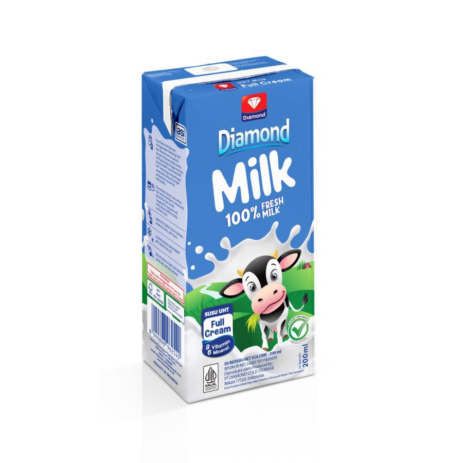 Diamond Milk Full Cream Susu UHT 200ml