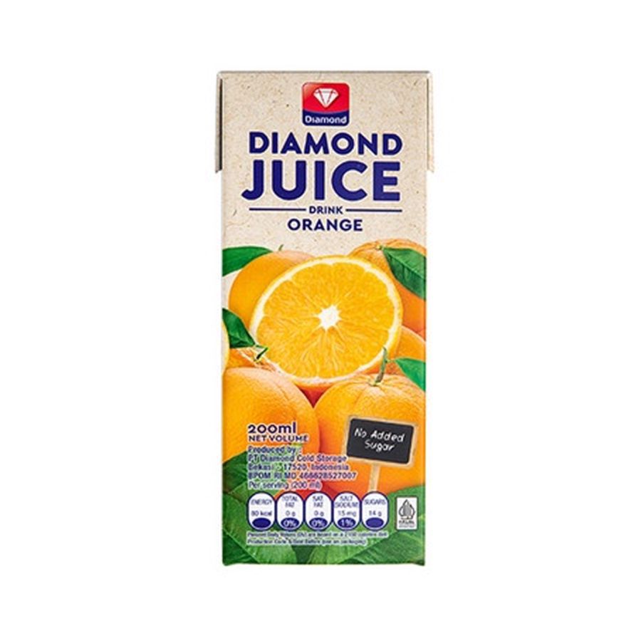 Diamond Juice Orange Unsweetened 200ml