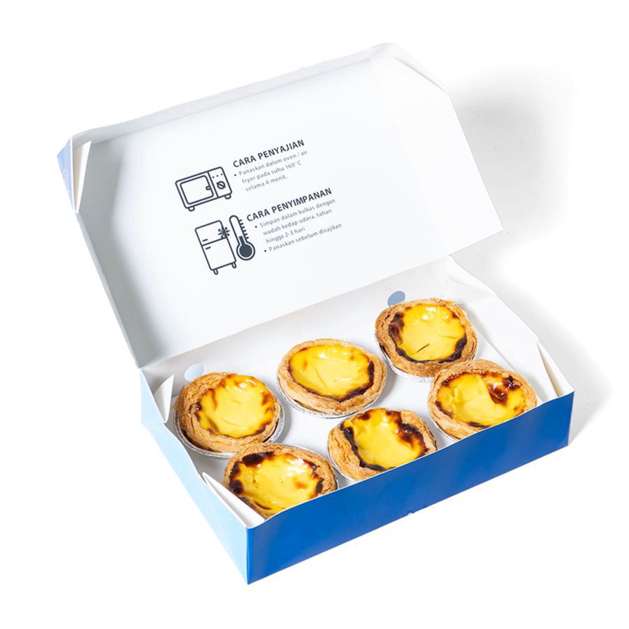Portuguese Egg Tart Box of 6 6pcs