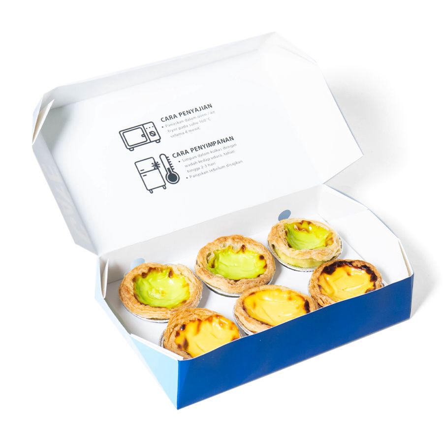 Mix Portuguese Egg Tart Box of 6 6pcs
