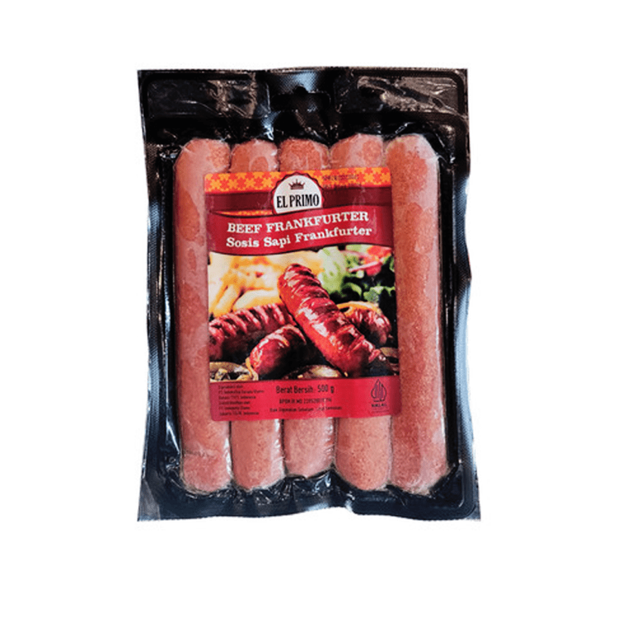 El Primo Premium Beef Frankfurter Sausages 500gram