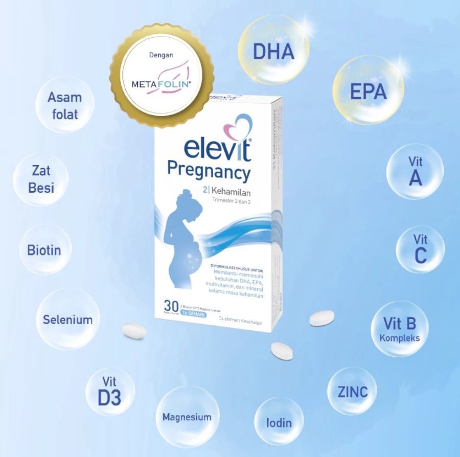 Elevit Pregnancy Multivitamin Suplemen Kehamilan Trimester 1 30 Tablet 30tablet