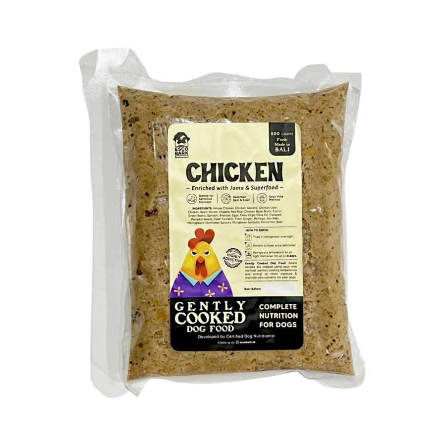 Escobark Gently Cooked Chicken Makanan Anjing Basah 500gram