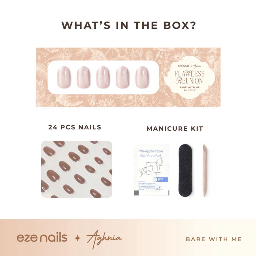 Eze Nails Bare With Me Spot On Manicure Kuku Palsu Tempel 11gram