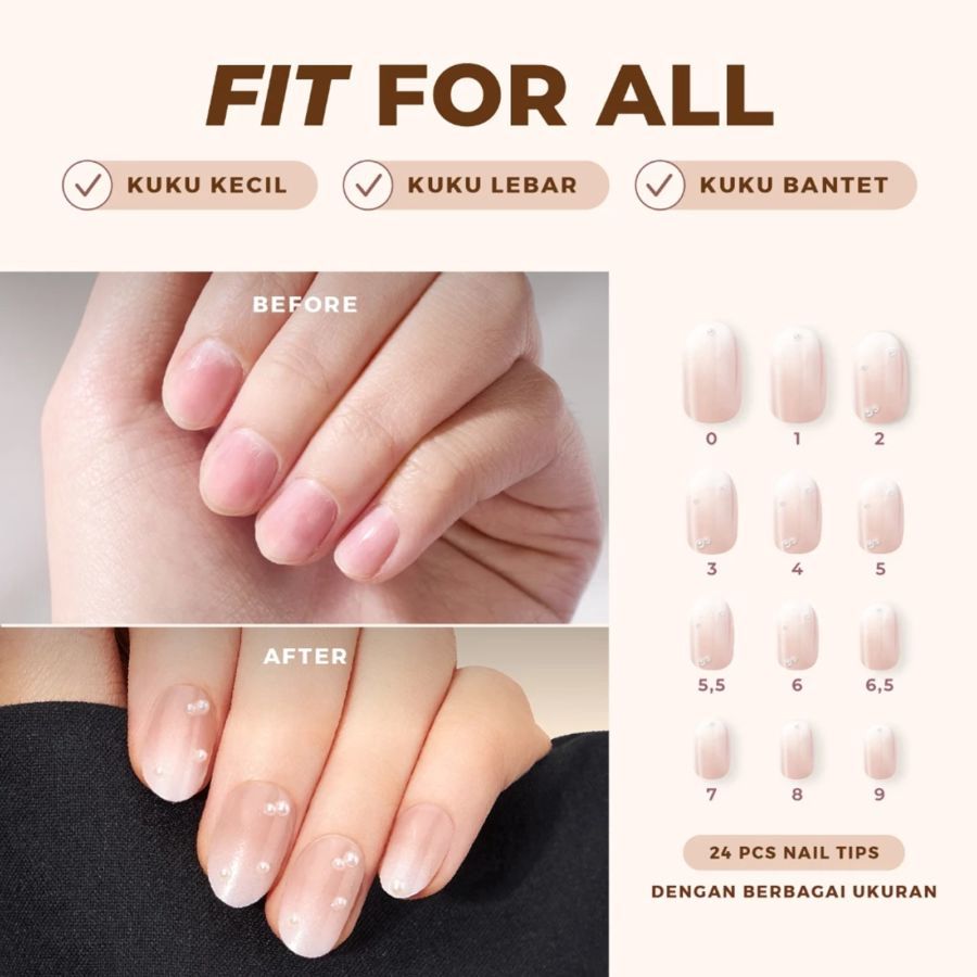 Eze Nails Be The Star Kuku Palsu Tempel 1 Pack 24pcs