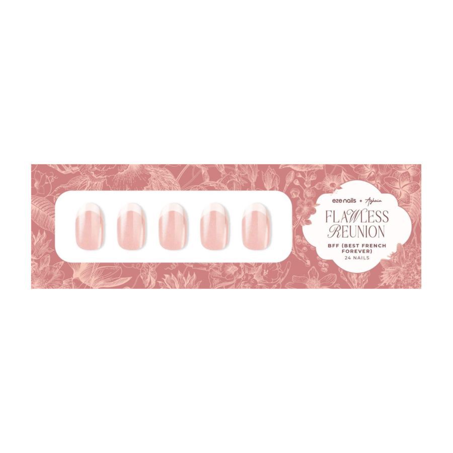 Eze Nails Best French Forever Kuku Palsu Tempel 1 Pack 11gram
