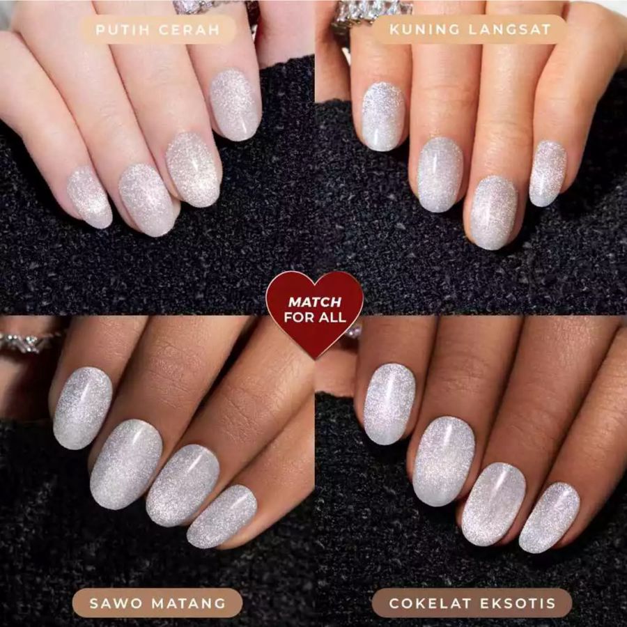 Eze Nails Ice Queen Kuku Palsu Tempel 24pcs