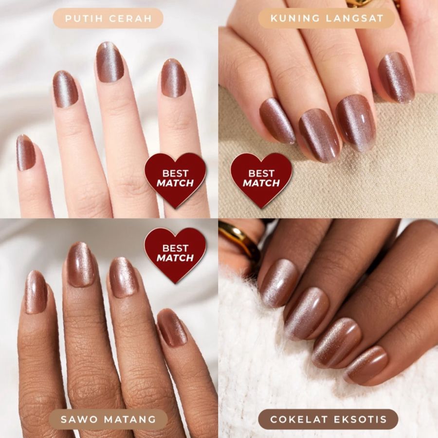 Eze Nails Latte Us Be Real Kuku Palsu Tempel 11gram