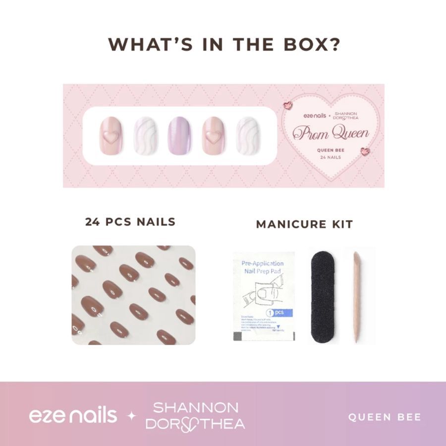 Eze Nails Queen Bee (Kuku Palsu Tempel) 24pcs