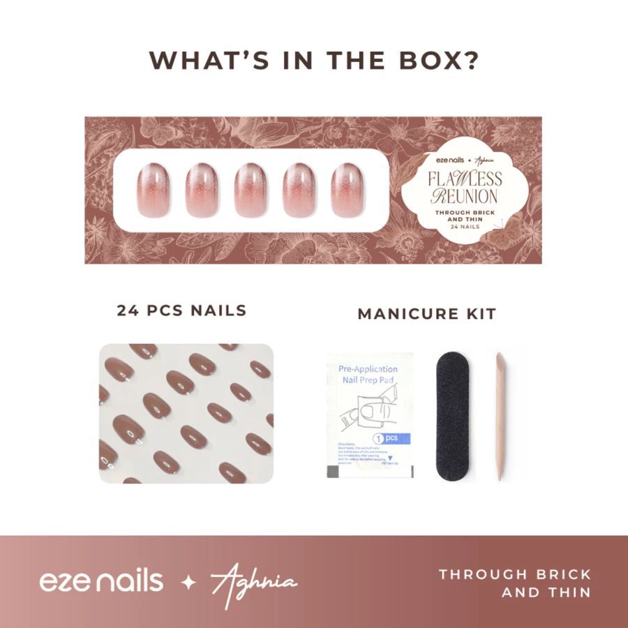Eze Nails Through Brick And Thin Spot On Manicure Kuku Palsu Tempel 11gram