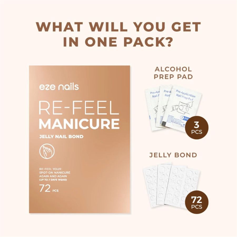 Eze Nais Refeel Manicure (Lem Kuku Palsu Tempel) 1pack