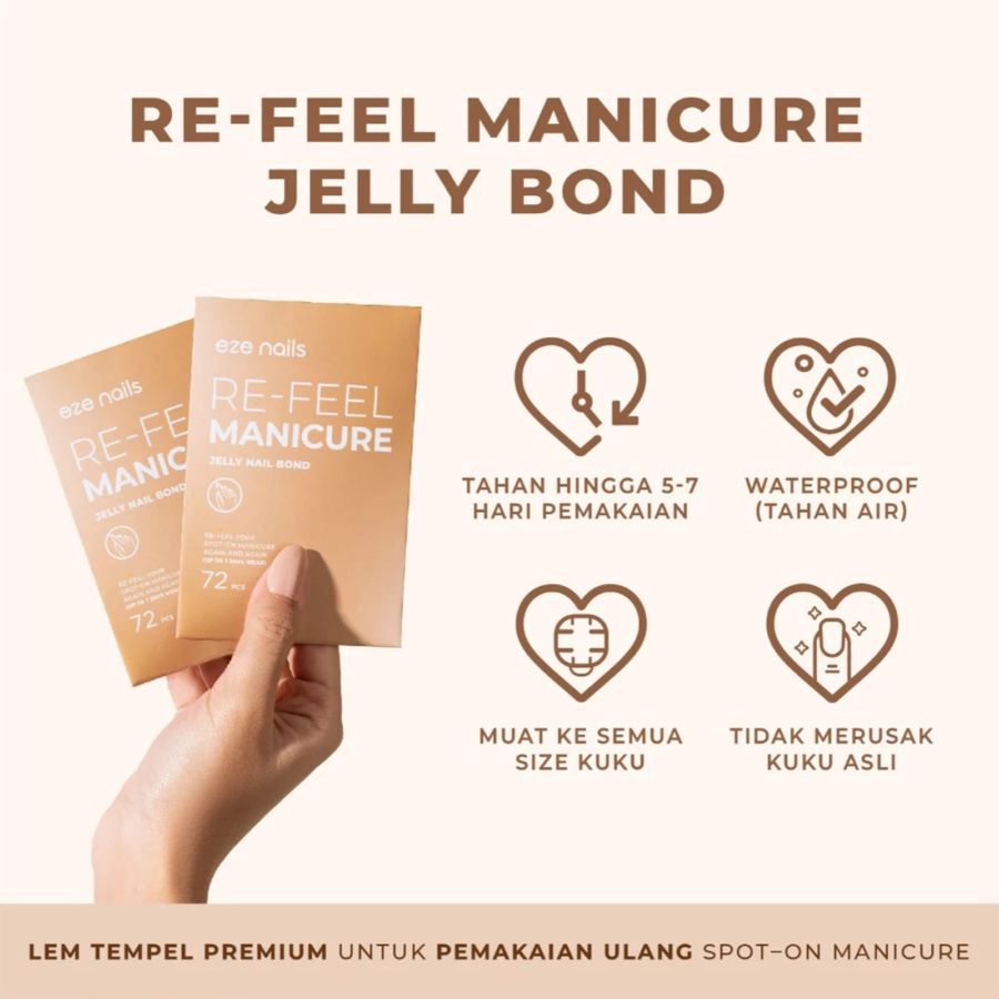 Eze Nais Refeel Manicure (Lem Kuku Palsu Tempel) 1pack
