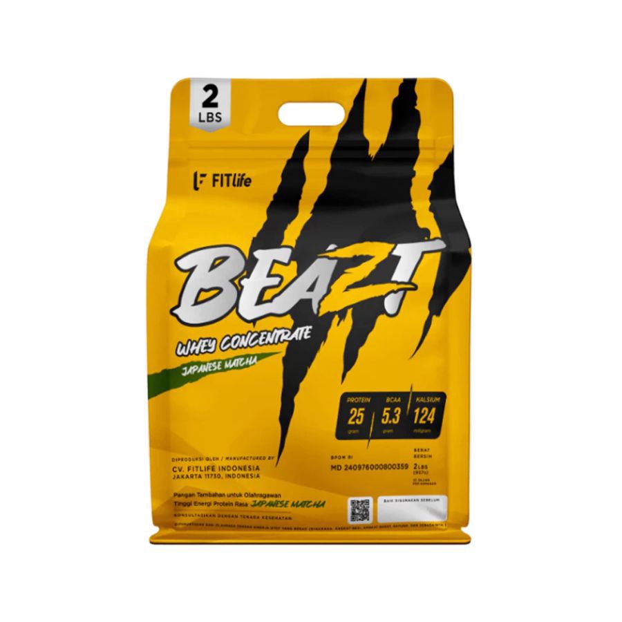 FITlife Beazt Whey Protein Concentrate (Wpro Upgraded) Japanese Matcha 2lbs 900gram