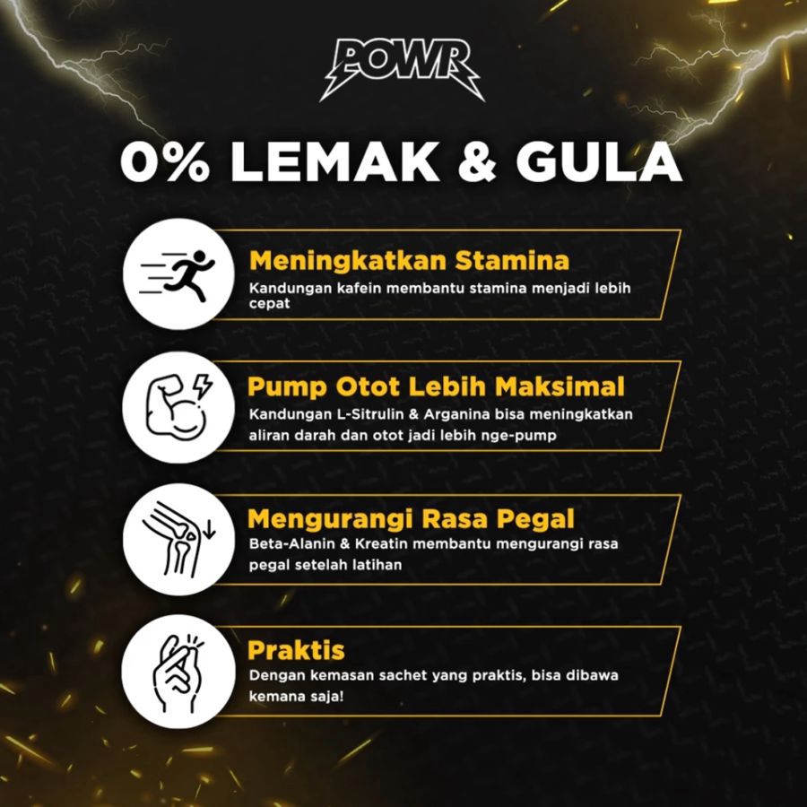 FITlife Powr Pre Workout Lemon 15sachets