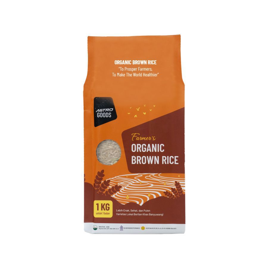 Farmer's Organic Brown Rice Astro Goods 1kg