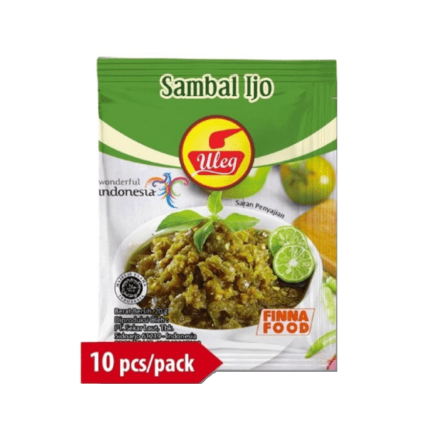 Finna Sambal Uleg Ijo Sachet 18gr 10sachets