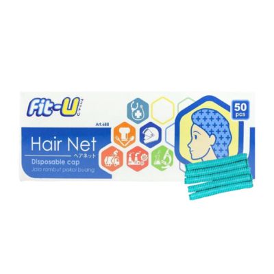 Fit-U Hair Net Disposable Cap Hijau Box