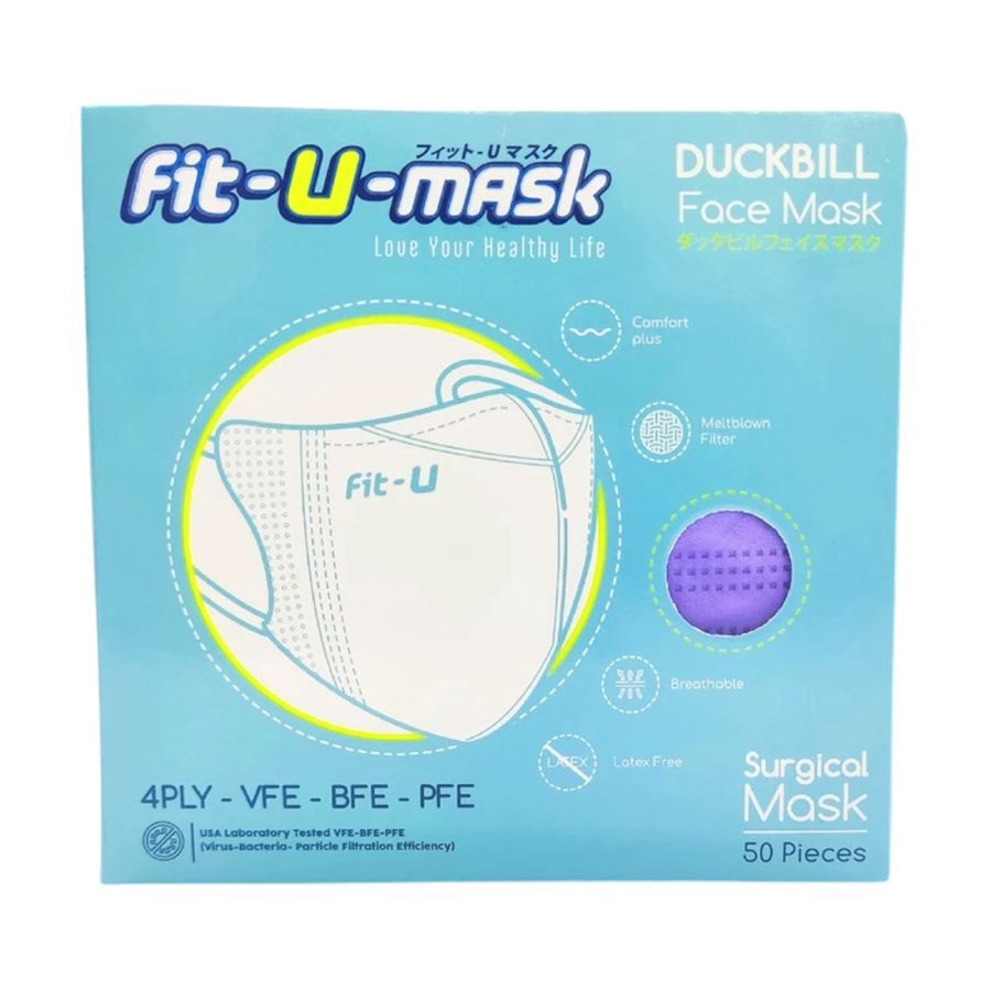 Fit-U Duckbill 4 Ply Surgical Face Mask 1 Box 50pcs