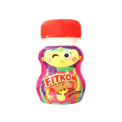 Fitkom Tablet Hisap Multivitamin Strawberry 21tablet