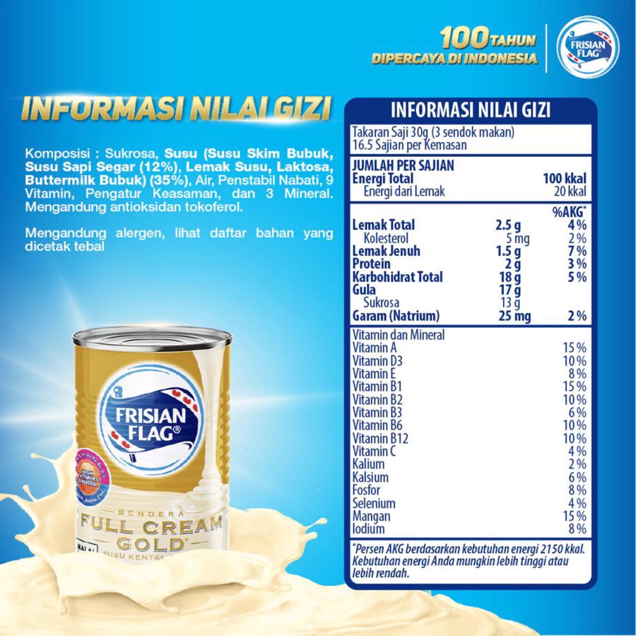 Frisian Flag Kental Manis Gold Kaleng 490gram