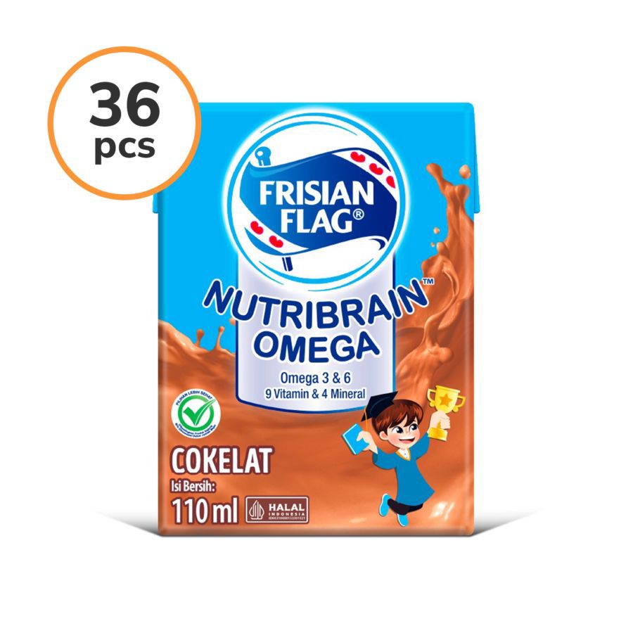 Frisian Flag Nutribrain Chocolate Susu UHT 110ml 36pcs