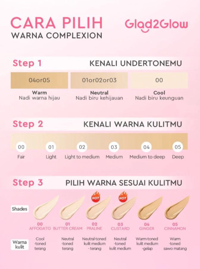 Glad2Glow Perfect Cover 01 Butter Cream Cushion Foundation 11gram