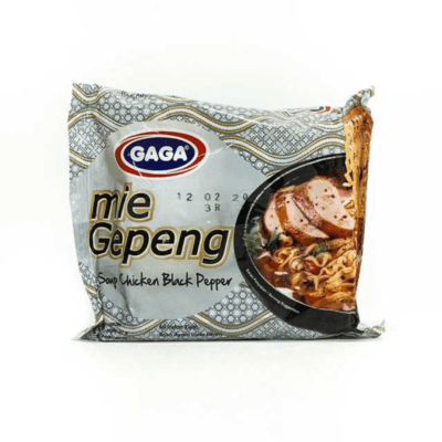 Gaga Mie Gepeng Kuah Ayam Lada Hitam Mie Instan
