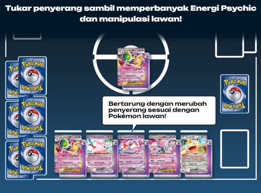 Pokemon Deck Taktik Mega Gardevoir ex MATS Card Game 1pcs